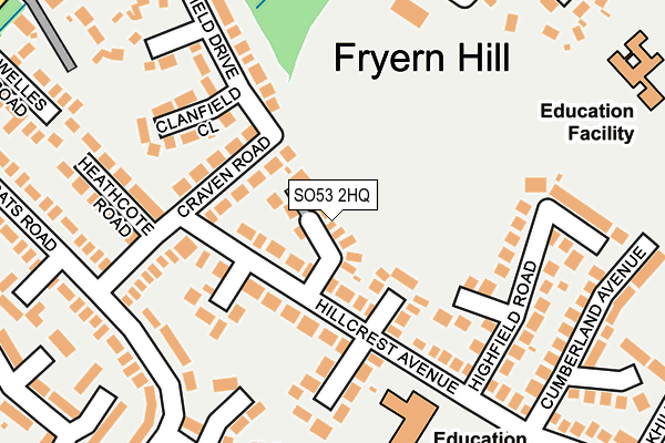 SO53 2HQ map - OS OpenMap – Local (Ordnance Survey)