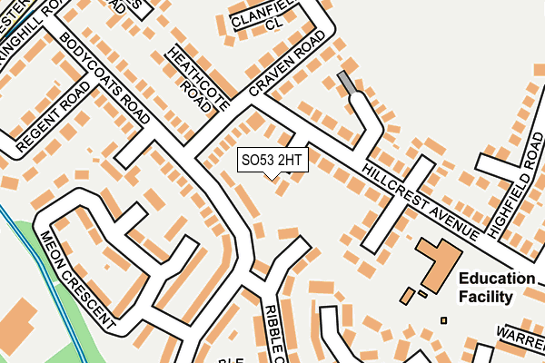 SO53 2HT map - OS OpenMap – Local (Ordnance Survey)