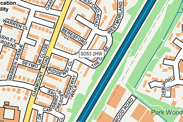 SO53 2HW map - OS OpenMap – Local (Ordnance Survey)