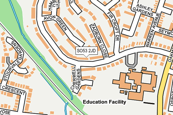 SO53 2JD map - OS OpenMap – Local (Ordnance Survey)