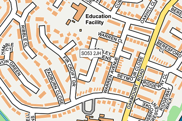 SO53 2JH map - OS OpenMap – Local (Ordnance Survey)