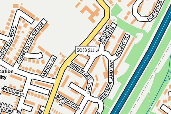 SO53 2JJ map - OS OpenMap – Local (Ordnance Survey)