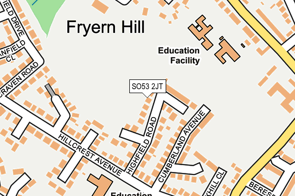 SO53 2JT map - OS OpenMap – Local (Ordnance Survey)