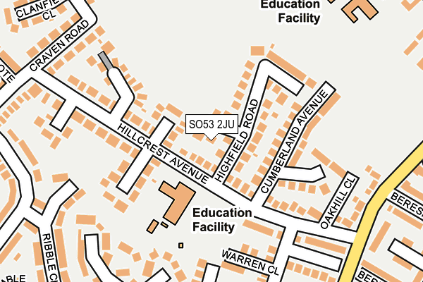 SO53 2JU map - OS OpenMap – Local (Ordnance Survey)