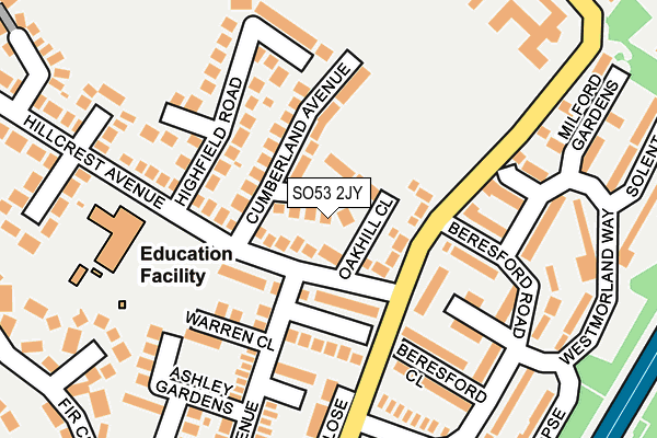 SO53 2JY map - OS OpenMap – Local (Ordnance Survey)