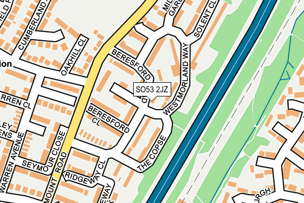SO53 2JZ map - OS OpenMap – Local (Ordnance Survey)