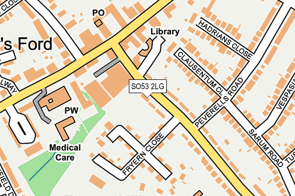 SO53 2LG map - OS OpenMap – Local (Ordnance Survey)