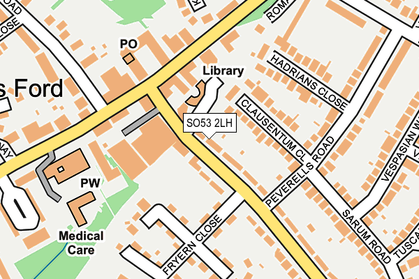 SO53 2LH map - OS OpenMap – Local (Ordnance Survey)