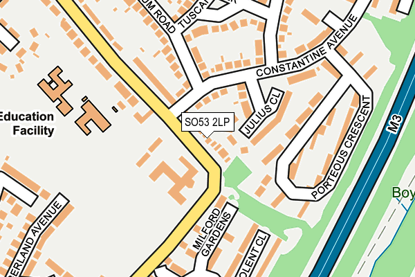 SO53 2LP map - OS OpenMap – Local (Ordnance Survey)