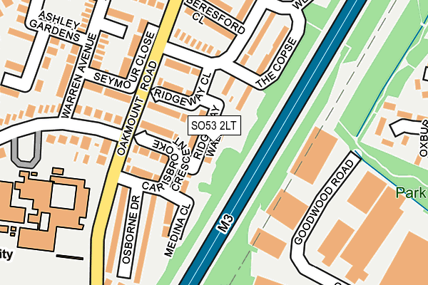 SO53 2LT map - OS OpenMap – Local (Ordnance Survey)