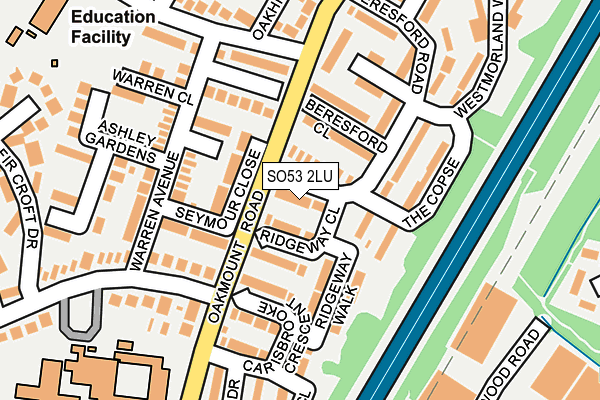 SO53 2LU map - OS OpenMap – Local (Ordnance Survey)