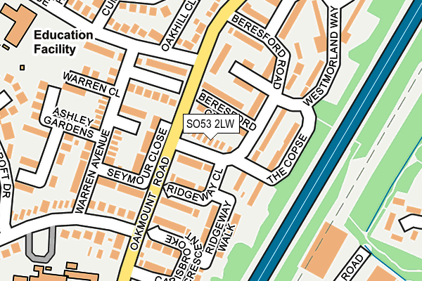 SO53 2LW map - OS OpenMap – Local (Ordnance Survey)