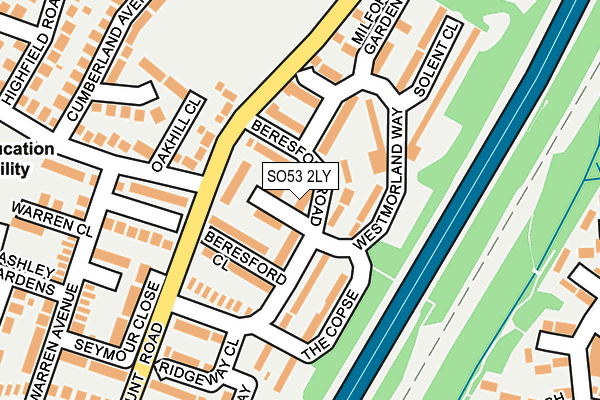 SO53 2LY map - OS OpenMap – Local (Ordnance Survey)