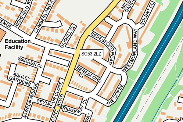 SO53 2LZ map - OS OpenMap – Local (Ordnance Survey)