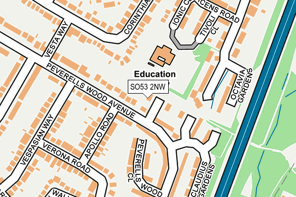 SO53 2NW map - OS OpenMap – Local (Ordnance Survey)