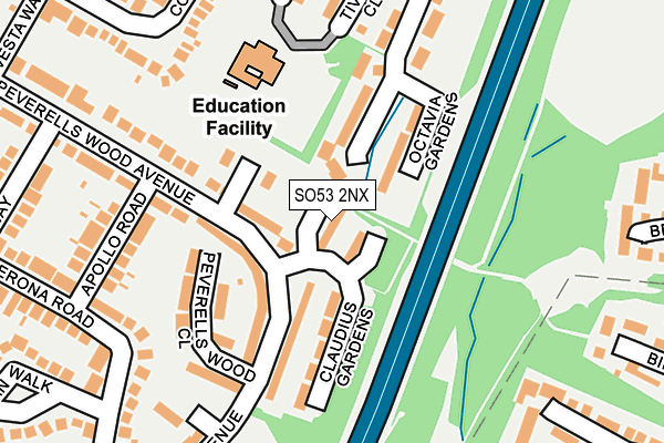 SO53 2NX map - OS OpenMap – Local (Ordnance Survey)