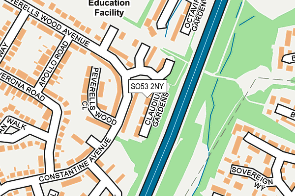 SO53 2NY map - OS OpenMap – Local (Ordnance Survey)