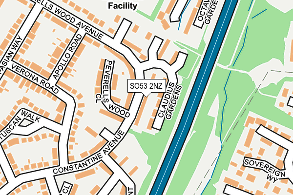 SO53 2NZ map - OS OpenMap – Local (Ordnance Survey)