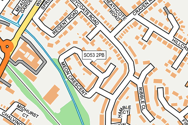 SO53 2PB map - OS OpenMap – Local (Ordnance Survey)