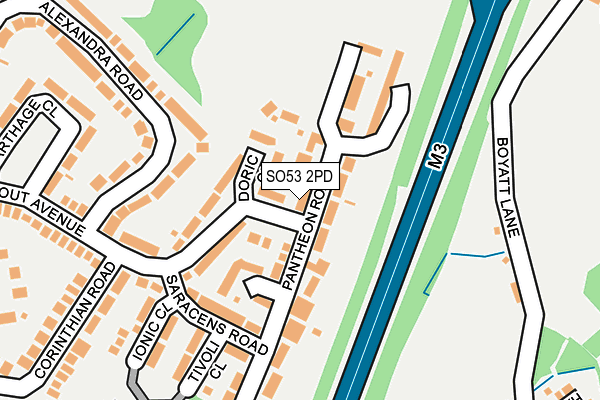 SO53 2PD map - OS OpenMap – Local (Ordnance Survey)