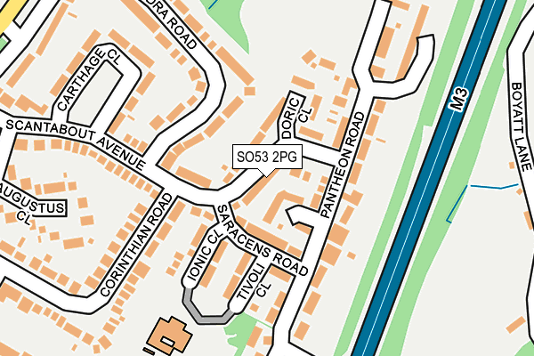 SO53 2PG map - OS OpenMap – Local (Ordnance Survey)