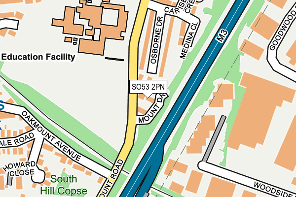 SO53 2PN map - OS OpenMap – Local (Ordnance Survey)
