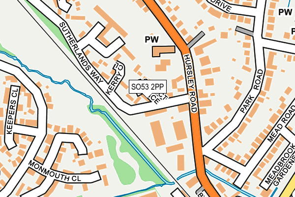 SO53 2PP map - OS OpenMap – Local (Ordnance Survey)