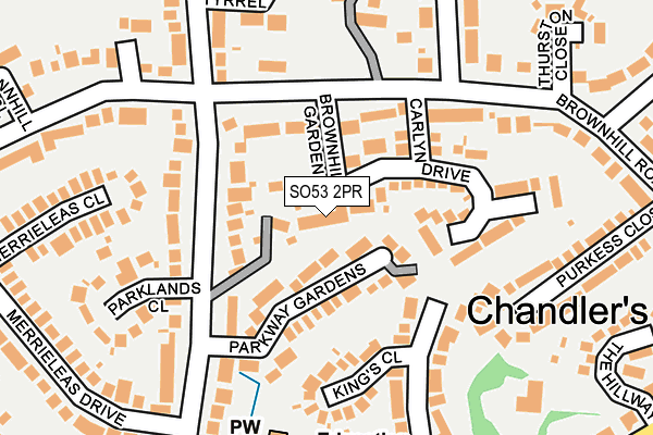 SO53 2PR map - OS OpenMap – Local (Ordnance Survey)