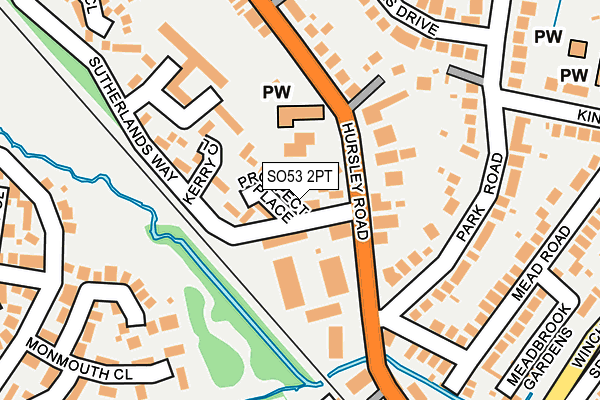 SO53 2PT map - OS OpenMap – Local (Ordnance Survey)