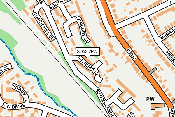 SO53 2PW map - OS OpenMap – Local (Ordnance Survey)