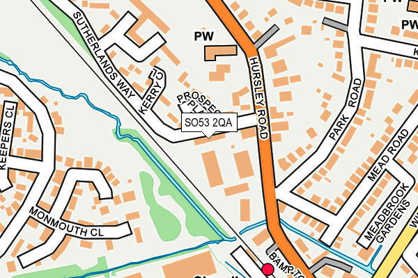 SO53 2QA map - OS OpenMap – Local (Ordnance Survey)