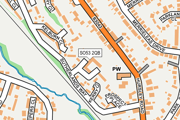 SO53 2QB map - OS OpenMap – Local (Ordnance Survey)