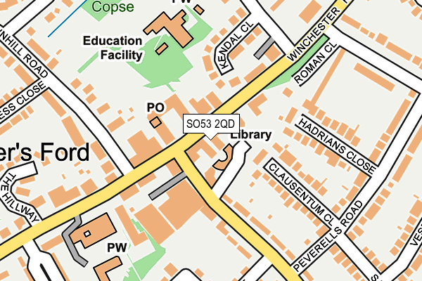 SO53 2QD map - OS OpenMap – Local (Ordnance Survey)