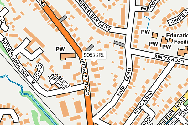 SO53 2RL map - OS OpenMap – Local (Ordnance Survey)