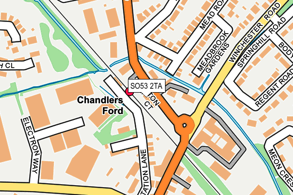 SO53 2TA map - OS OpenMap – Local (Ordnance Survey)