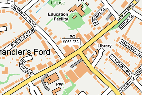 SO53 2ZA map - OS OpenMap – Local (Ordnance Survey)