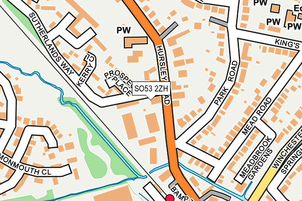 SO53 2ZH map - OS OpenMap – Local (Ordnance Survey)