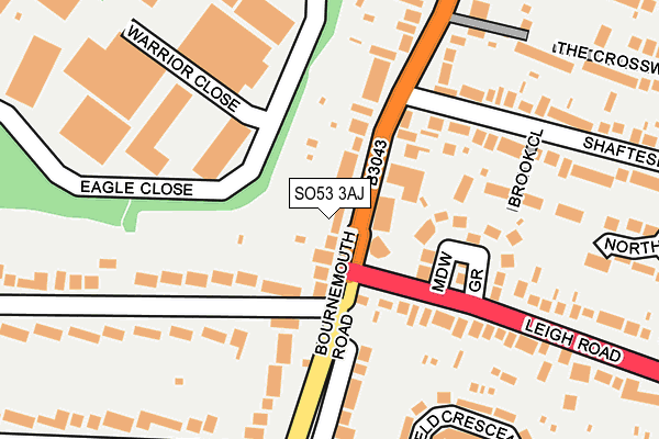 SO53 3AJ map - OS OpenMap – Local (Ordnance Survey)