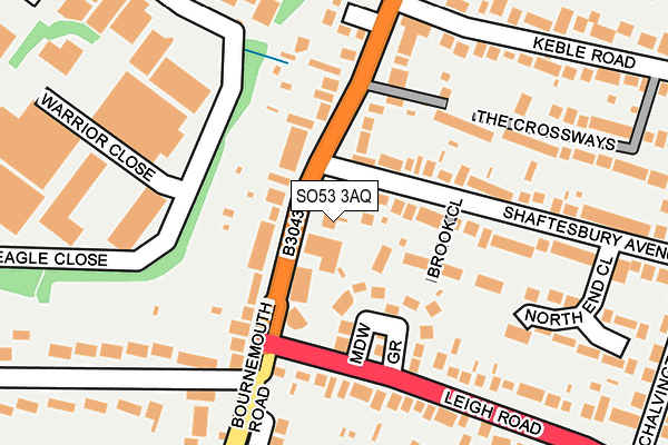 SO53 3AQ map - OS OpenMap – Local (Ordnance Survey)