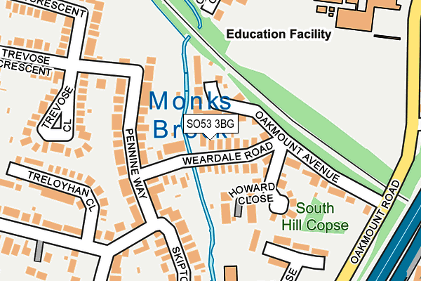 SO53 3BG map - OS OpenMap – Local (Ordnance Survey)