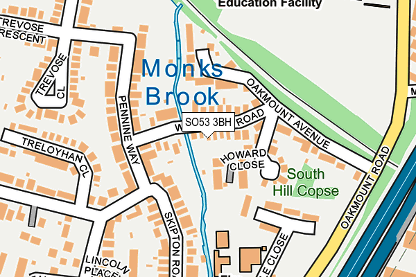 SO53 3BH map - OS OpenMap – Local (Ordnance Survey)