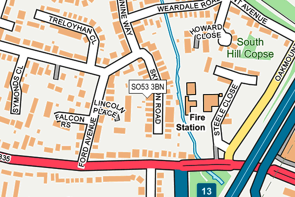 SO53 3BN map - OS OpenMap – Local (Ordnance Survey)