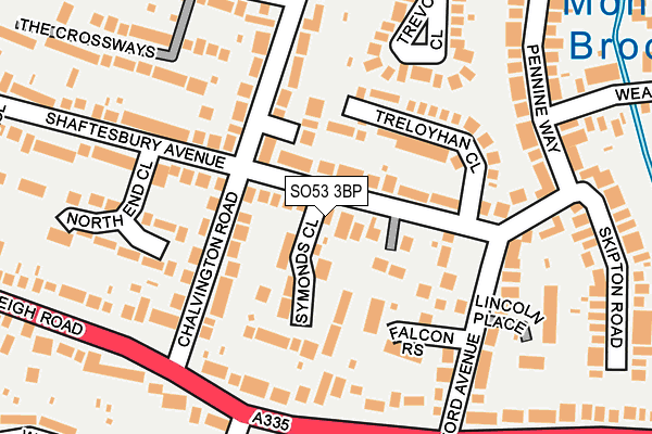 SO53 3BP map - OS OpenMap – Local (Ordnance Survey)