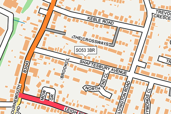 SO53 3BR map - OS OpenMap – Local (Ordnance Survey)