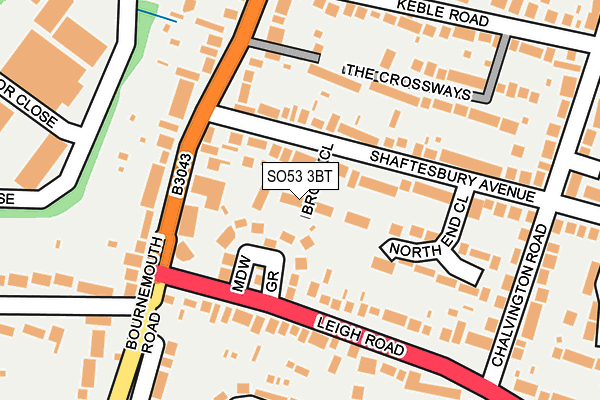 SO53 3BT map - OS OpenMap – Local (Ordnance Survey)