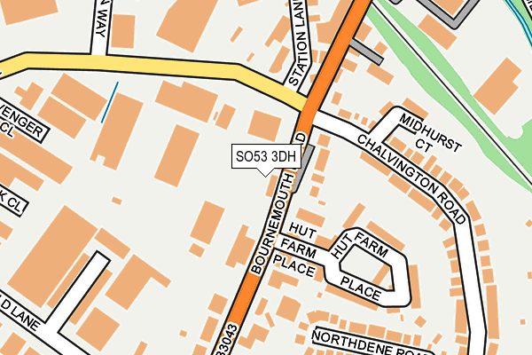 SO53 3DH map - OS OpenMap – Local (Ordnance Survey)