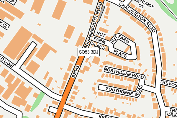 SO53 3DJ map - OS OpenMap – Local (Ordnance Survey)