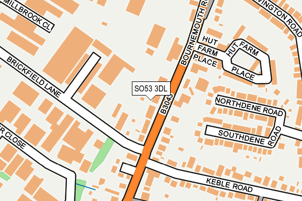 SO53 3DL map - OS OpenMap – Local (Ordnance Survey)