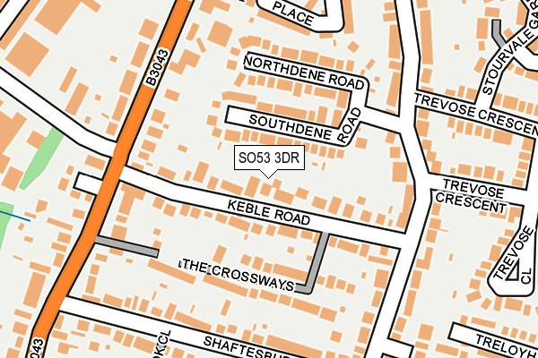 SO53 3DR map - OS OpenMap – Local (Ordnance Survey)