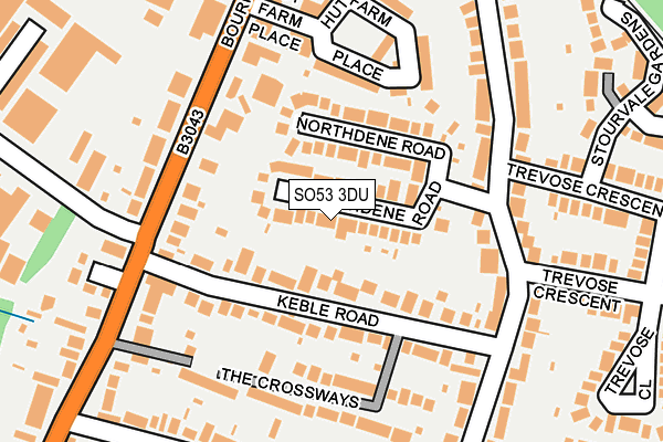 SO53 3DU map - OS OpenMap – Local (Ordnance Survey)